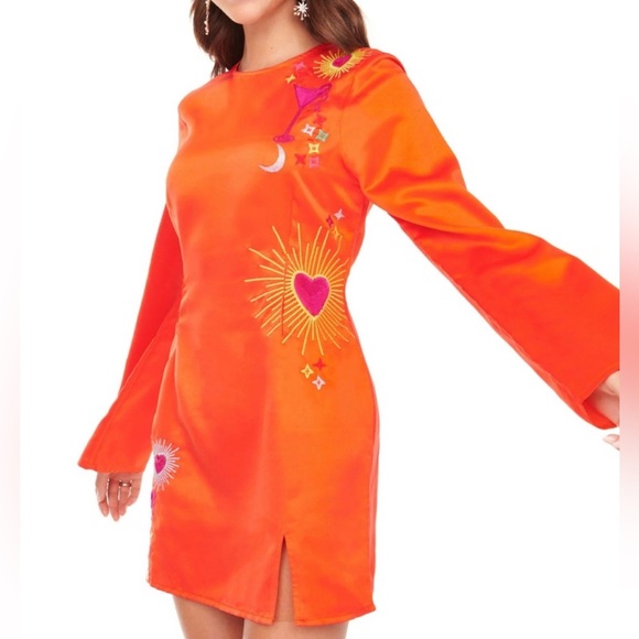 Never Fully Dressed Dresses & Skirts - NEW Never Fully Dressed Orange Genesis Mini Dress 12